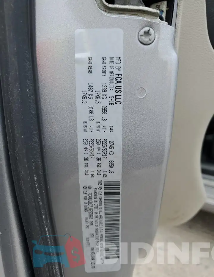 2C4RDGBG7JR255802 Photo# 14