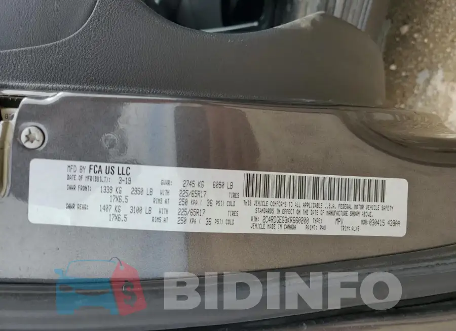 2C4RDGEG3KR660200 Photo# 13