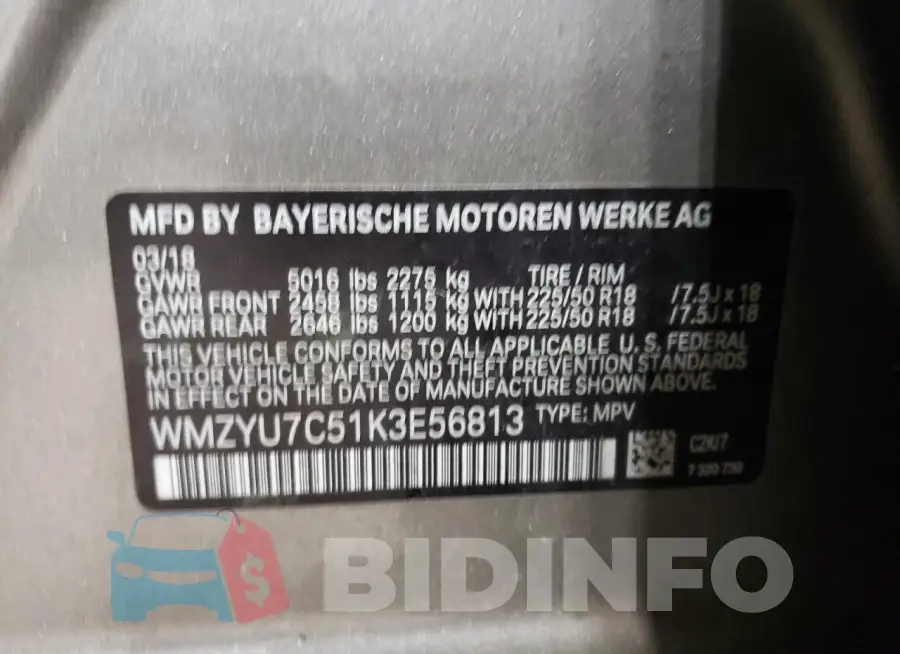 WMZYU7C51K3E56813 Photo# 13