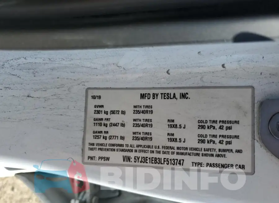 5YJ3E1EB3LF513747 Photo# 12