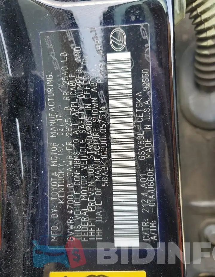 58ABK1GG0HU057514 Photo# 12