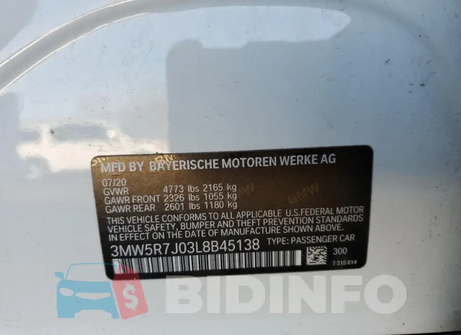 3MW5R7J03L8B45138 Photo# 13