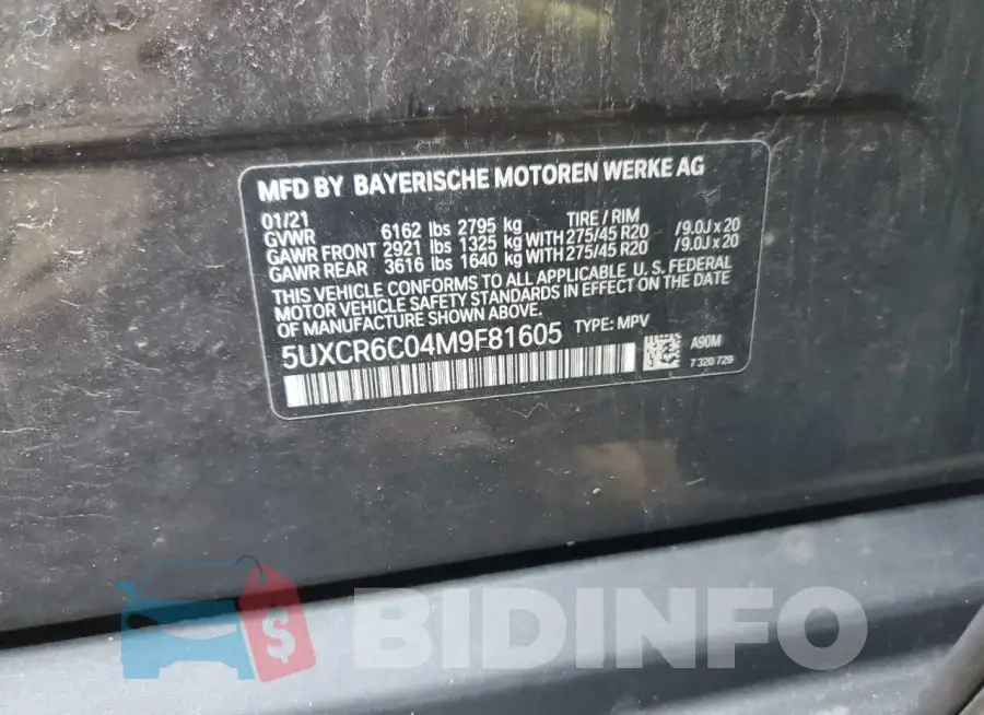 5UXCR6C04M9F81605 Photo# 13