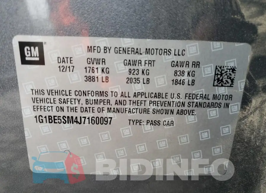1G1BE5SM4J7160097 Photo# 12