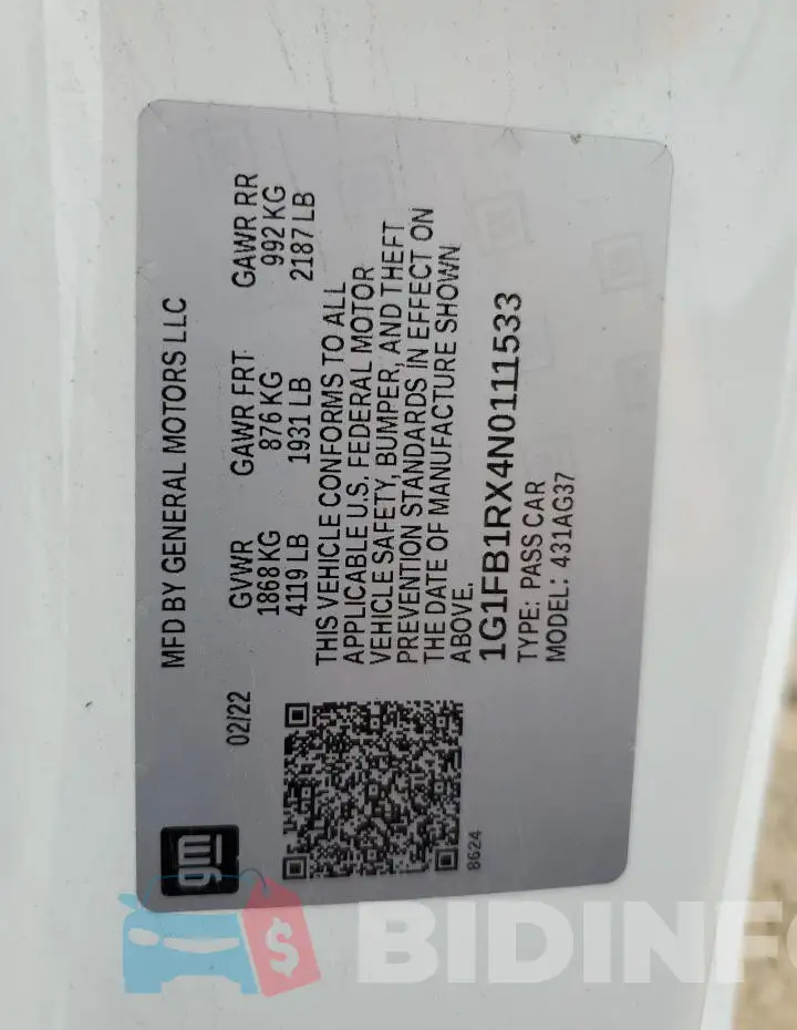 1G1FB1RX4N0111533 Photo# 12