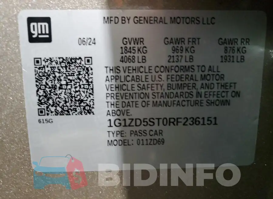1G1ZD5ST0RF236151 Photo# 13