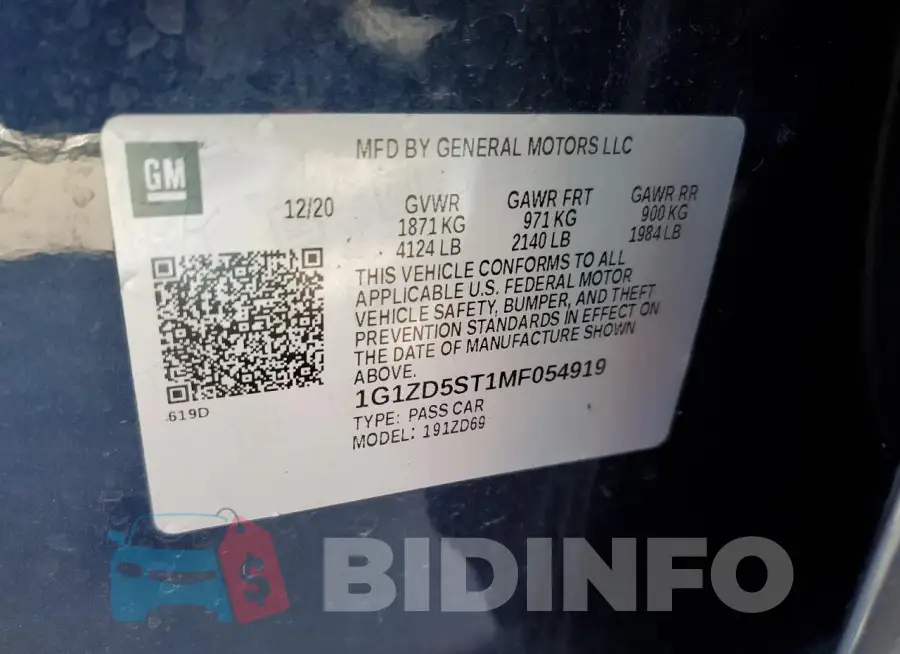 1G1ZD5ST1MF054919 Photo# 12