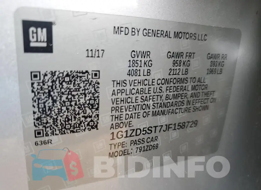 1G1ZD5ST7JF158729 Photo# 12