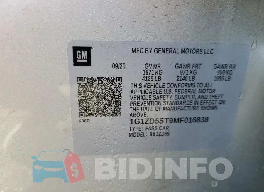 1G1ZD5ST9MF016838 Photo# 12