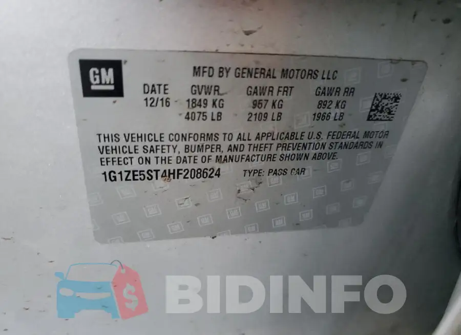 1G1ZE5ST4HF208624 Photo# 12