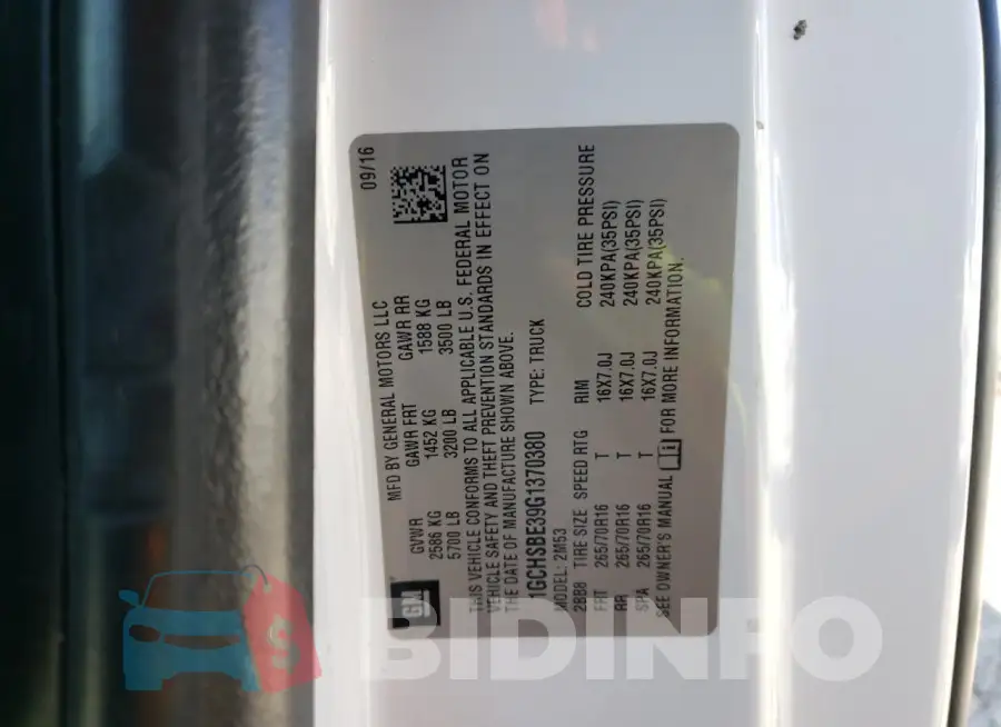 1GCHSBE39G1370380 Photo# 12