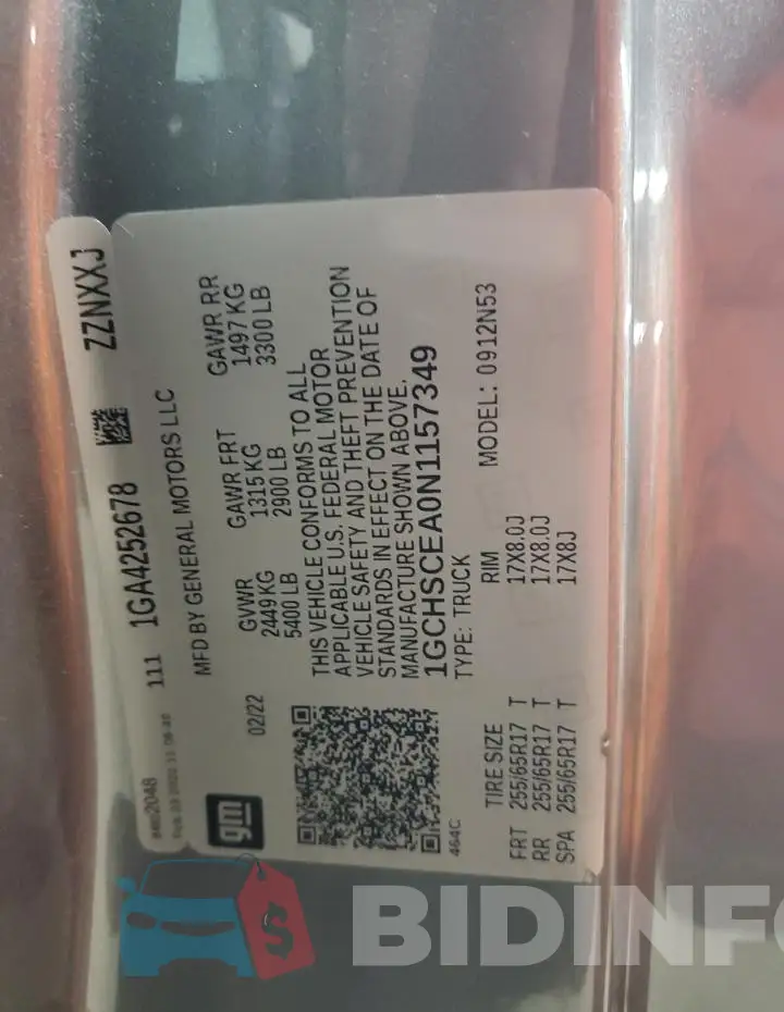 1GCHSCEA0N1157349 Photo# 12