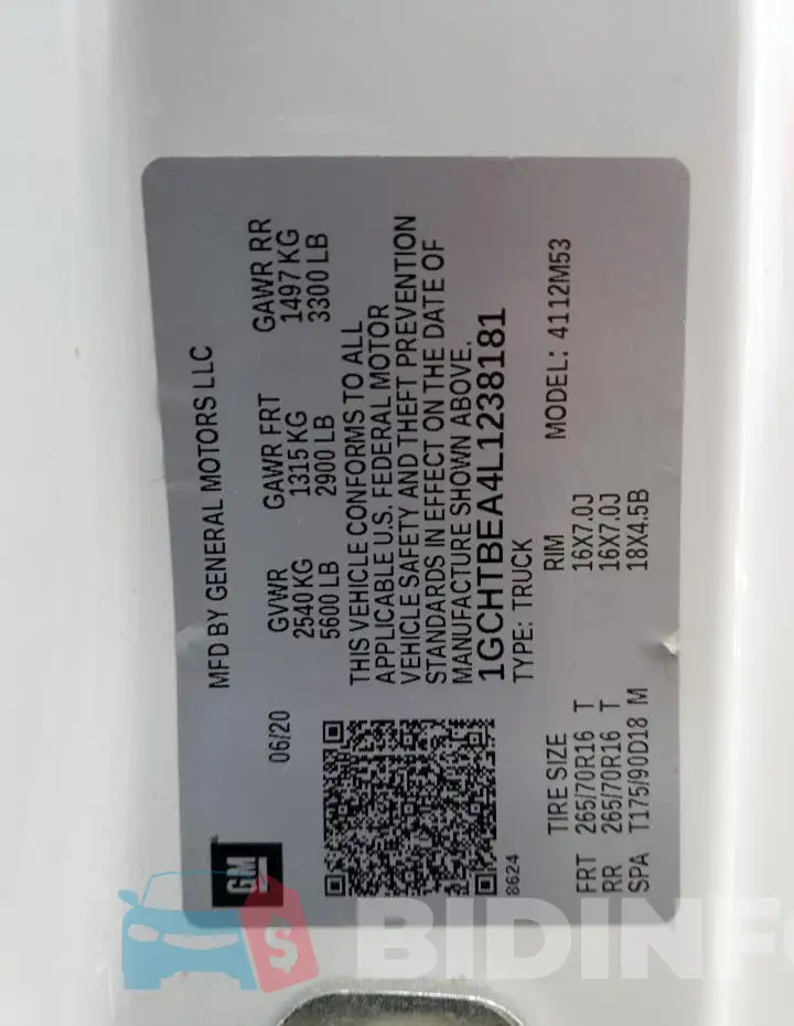 1GCHTBEA4L1238181 Photo# 12