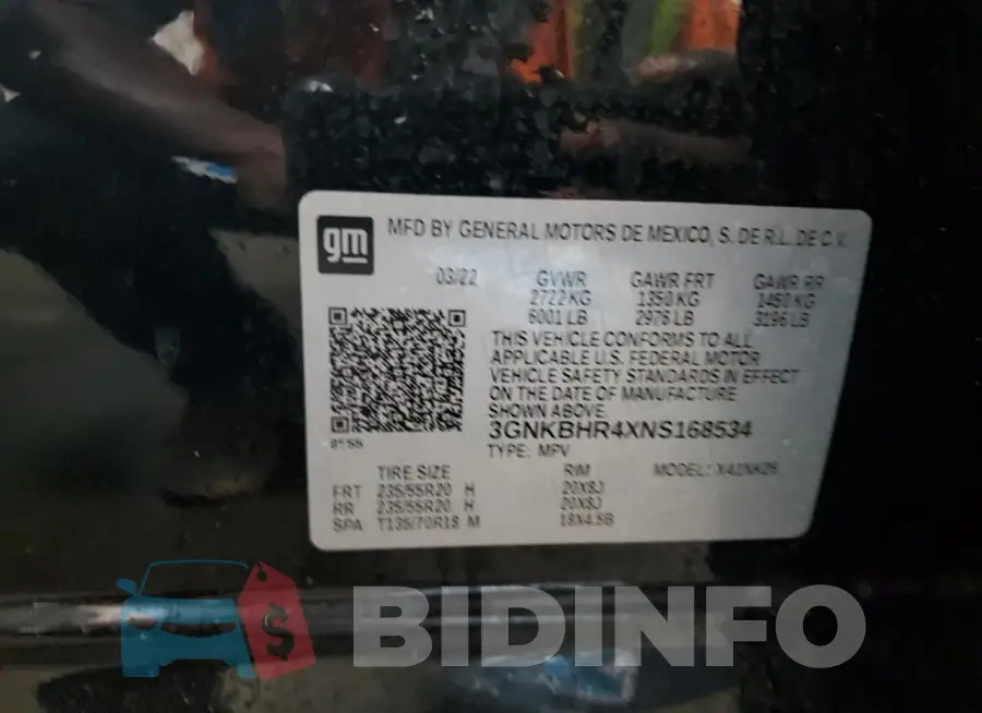 3GNKBHR4XNS168534 Photo# 13