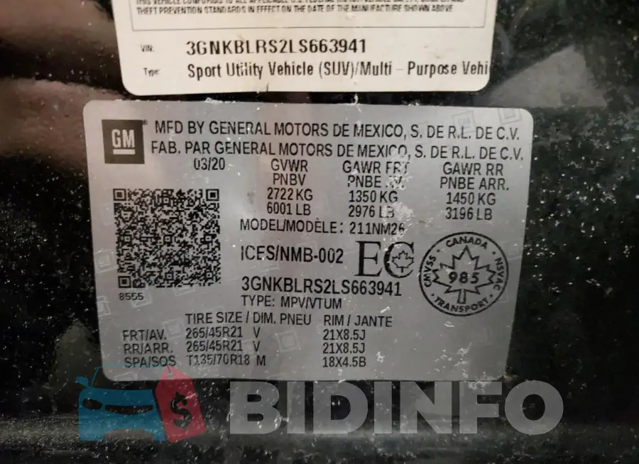 3GNKBLRS2LS663941 Photo# 12