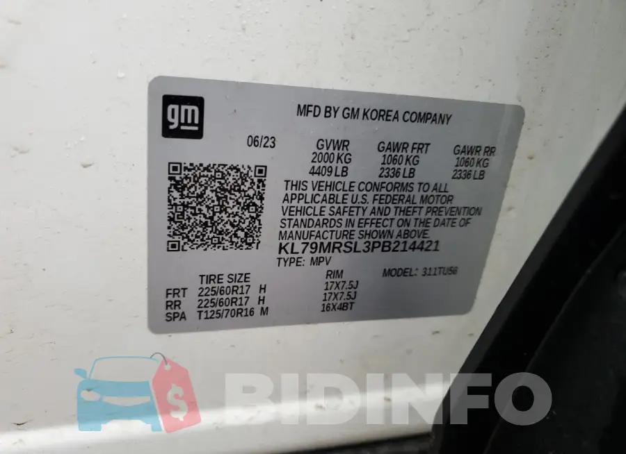 KL79MRSL3PB214421 Photo# 14