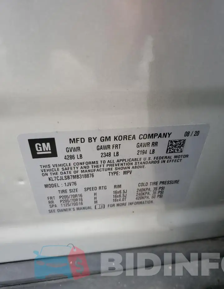 KL7CJLSB7MB318876 Photo# 14