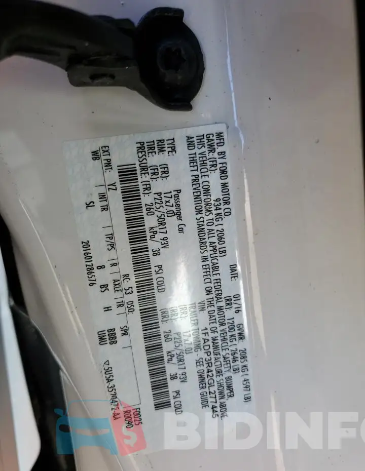 1FADP3R42GL277445 Photo# 12