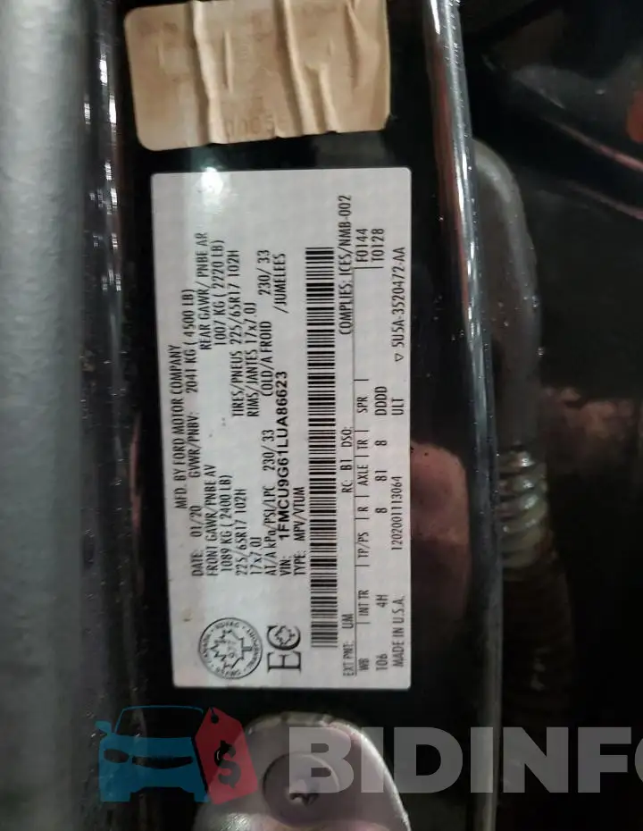 1FMCU9G61LUA86623 Photo# 14