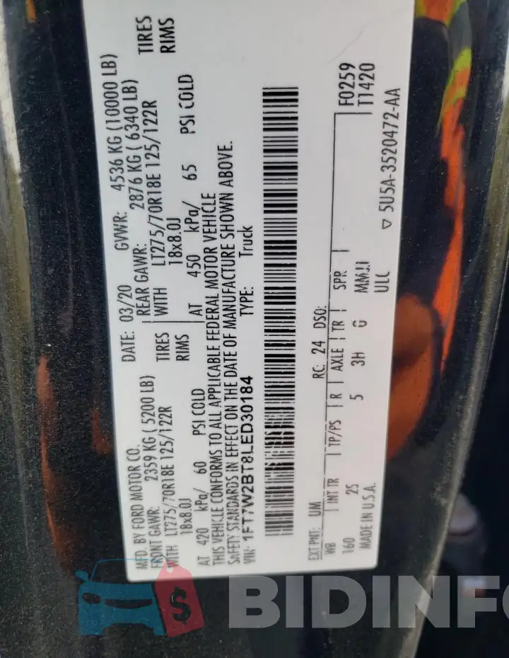 1FT7W2BT8LED30184 Photo# 12