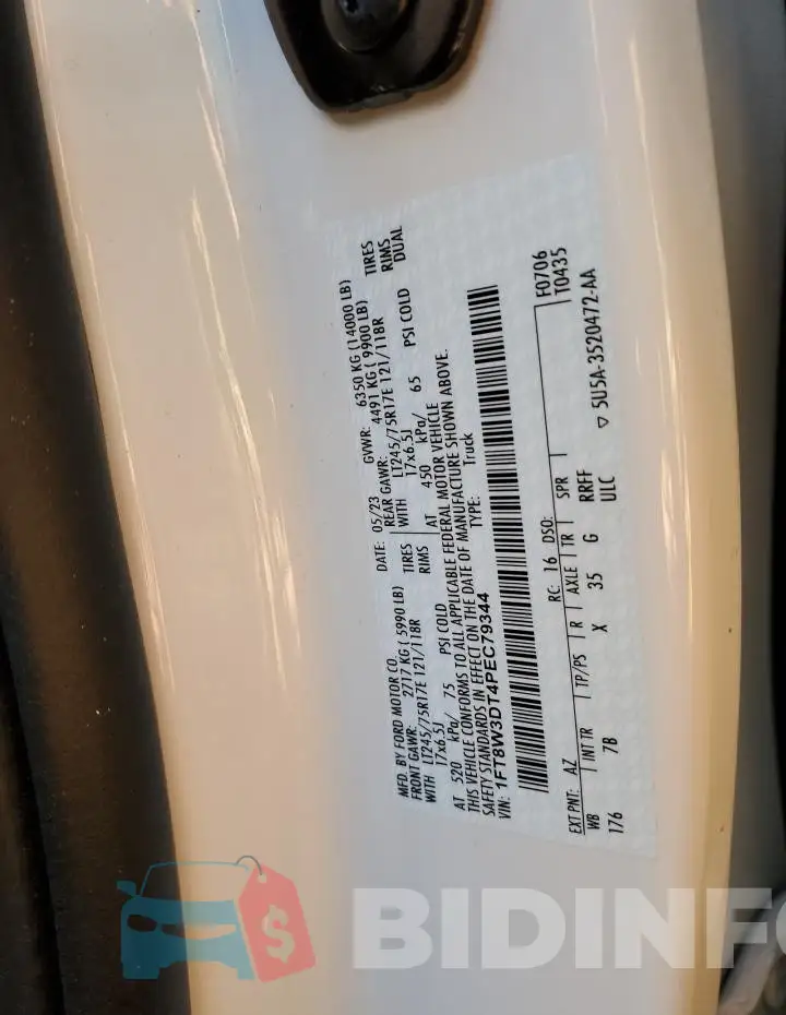 1FT8W3DT4PEC79344 Photo# 14