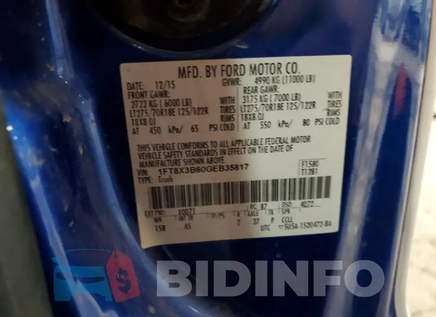1FT8X3B60GEB35817 Photo# 12