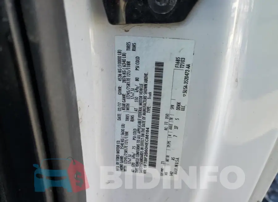 1FTBF2B60HEC88184 Photo# 12