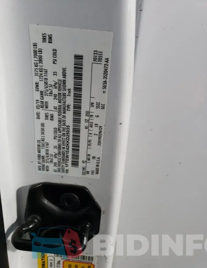 1FTEW1E42KKD25035 Photo# 12