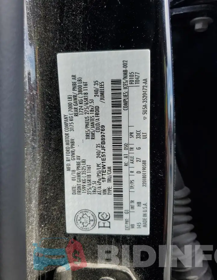 1FTEW1E51JFB89769 Photo# 12