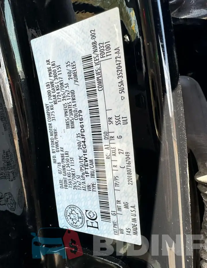1FTEW1EG4JFD61679 Photo# 13