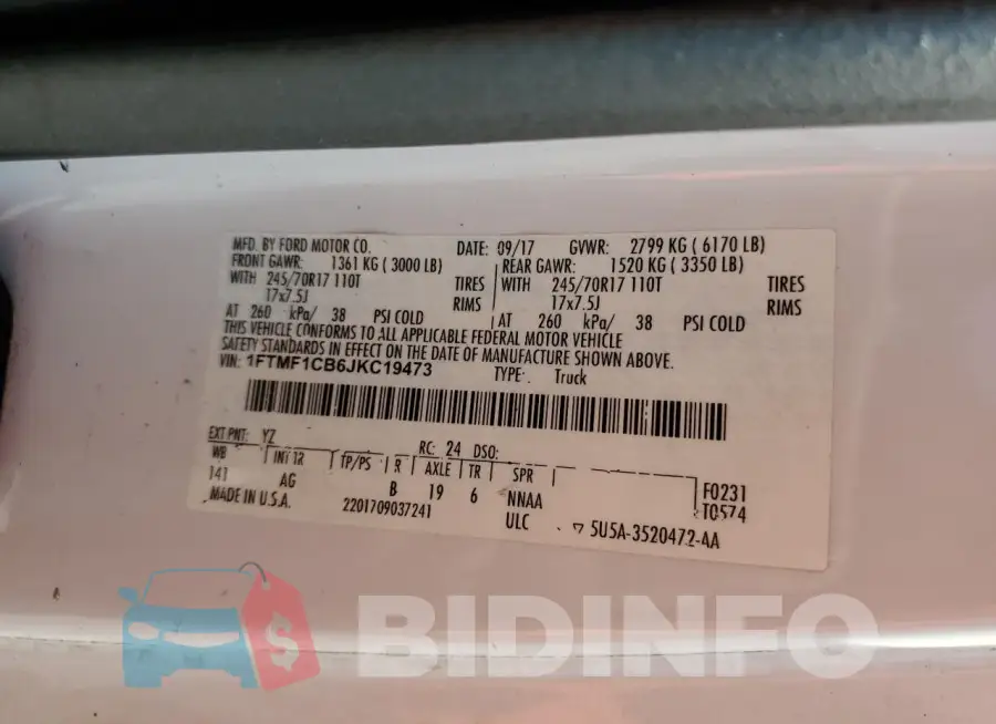 1FTMF1CB6JKC19473 Photo# 12