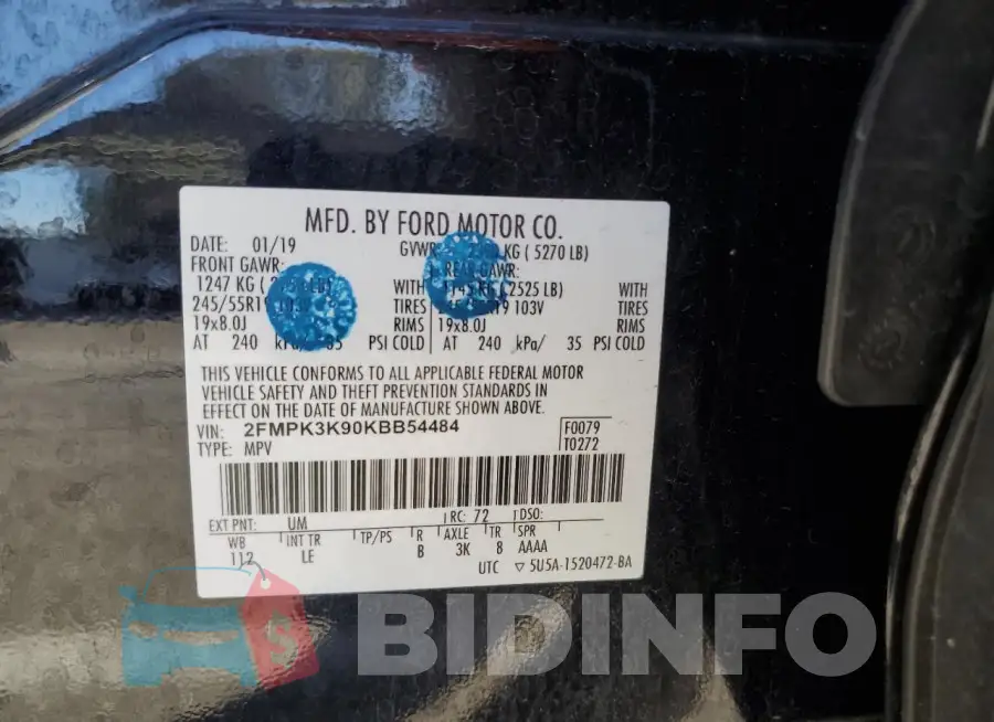 2FMPK3K90KBB54484 Photo# 13