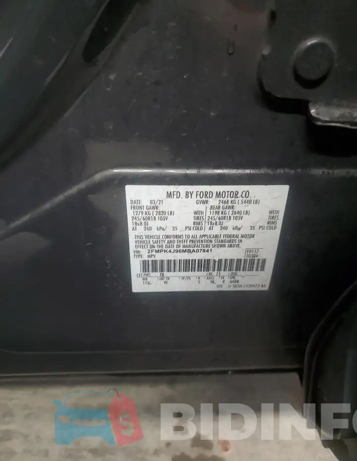2FMPK4J96MBA07841 Photo# 13