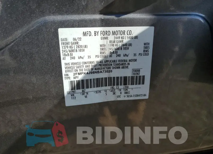 2FMPK4J98NBA73020 Photo# 13