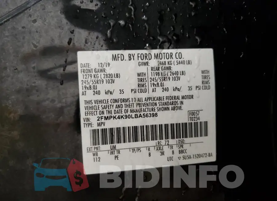 2FMPK4K90LBA56398 Photo# 13
