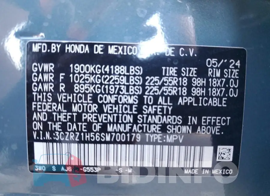 3CZRZ1H56SM700179 Photo# 13