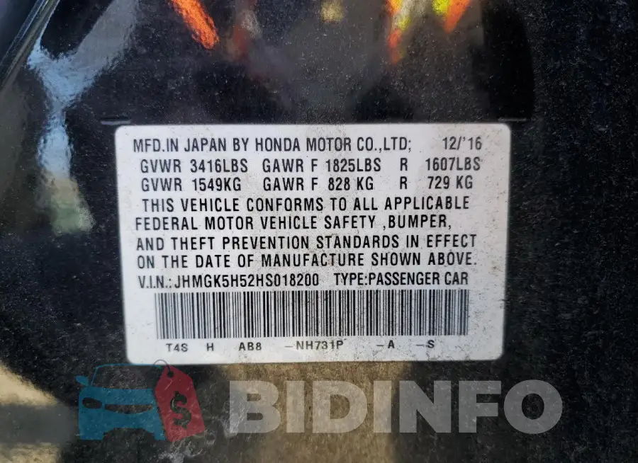 JHMGK5H52HS018200 Photo# 12