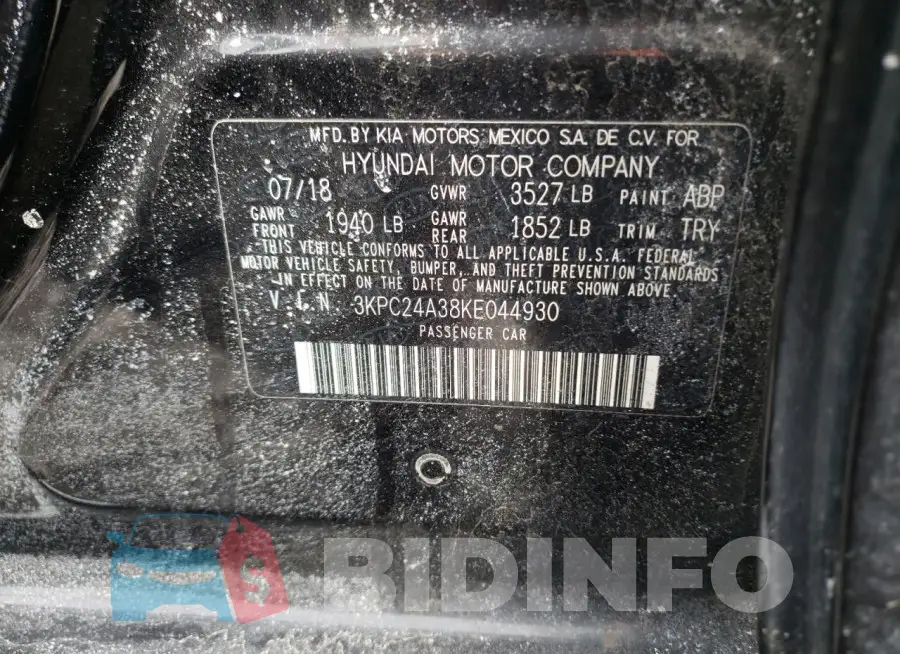 3KPC24A38KE044930 Photo# 12
