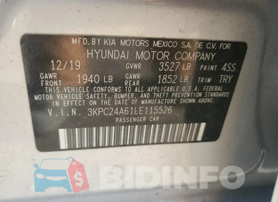 3KPC24A61LE115526 Photo# 12