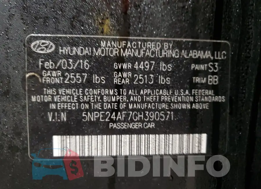 5NPE24AF7GH390571 Photo# 12