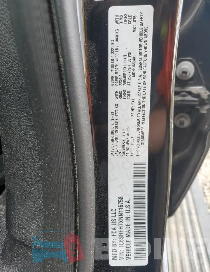 1C6SRFHTXNN116758 Photo# 13