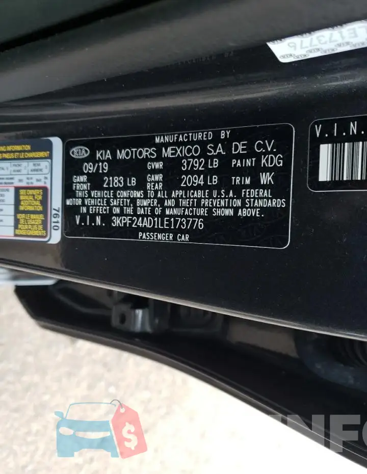 3KPF24AD1LE173776 Photo# 13