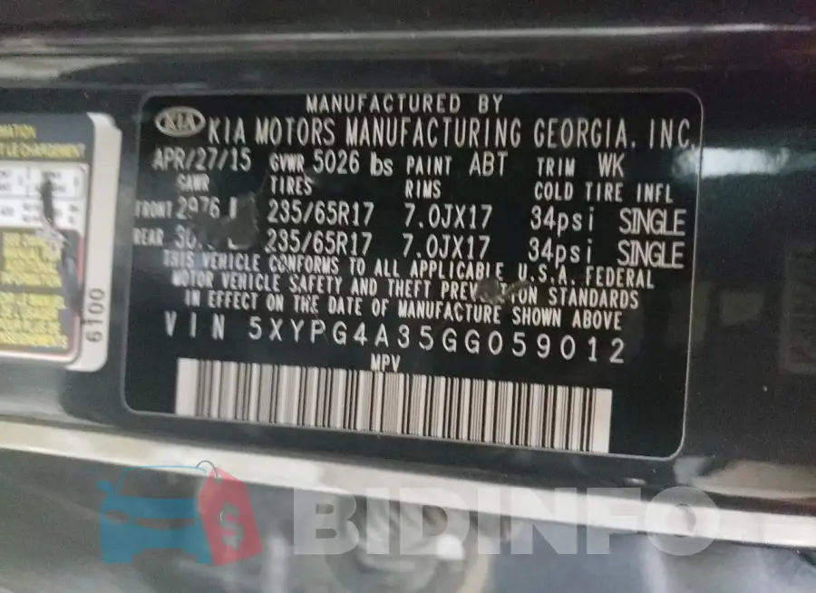 5XYPG4A35GG059012 Photo# 13