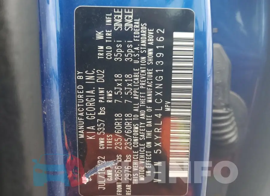 5XYRL4LCXNG139162 Photo# 13