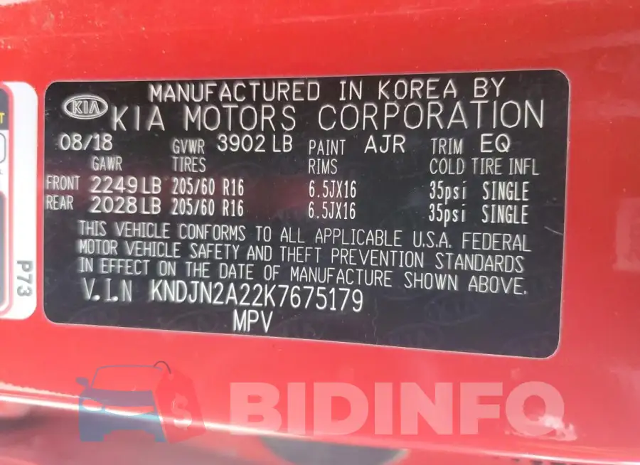 KNDJN2A22K7675179 Photo# 12