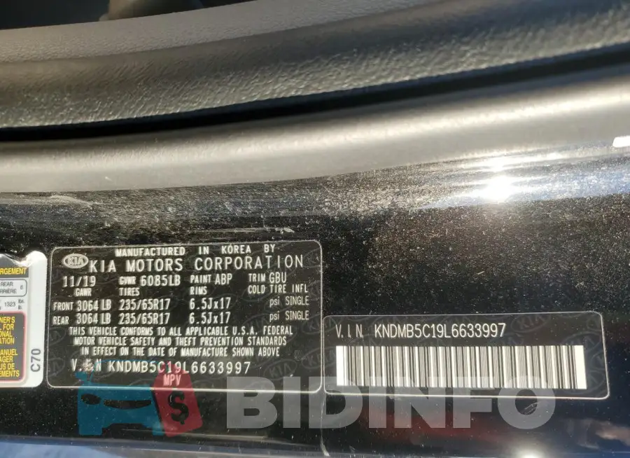 KNDMB5C19L6633997 Photo# 14