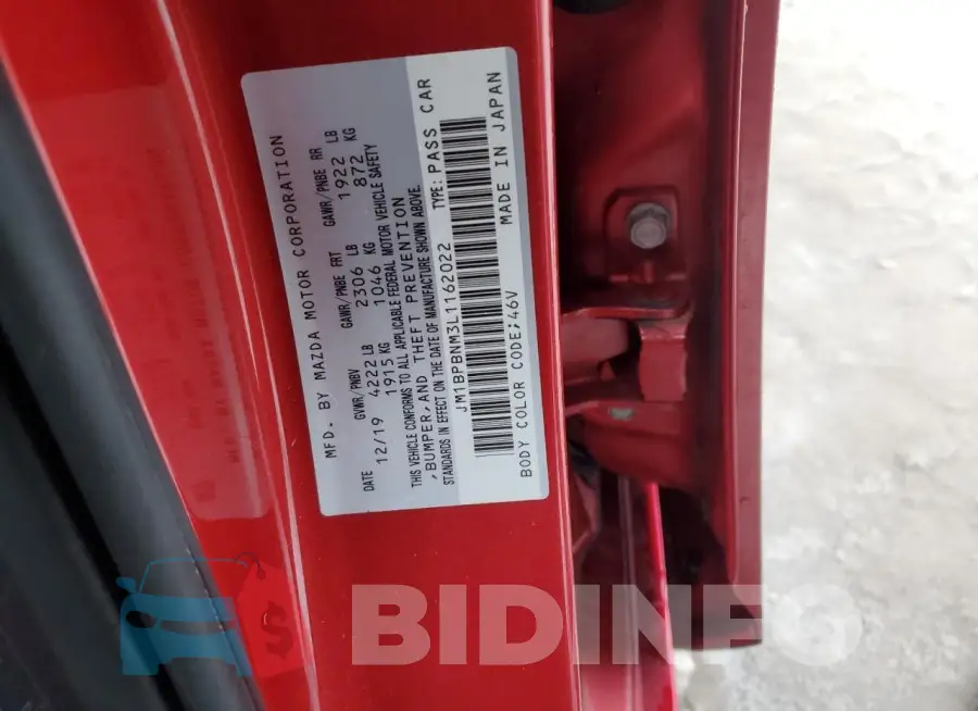 JM1BPBNM3L1162022 Photo# 12