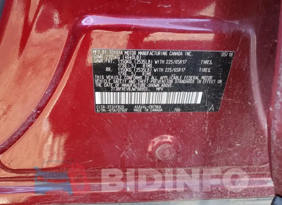 2T3BFREV8JW798955 Photo# 13