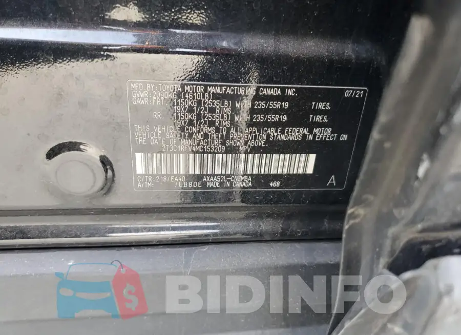 2T3C1RFV4MC153209 Photo# 13