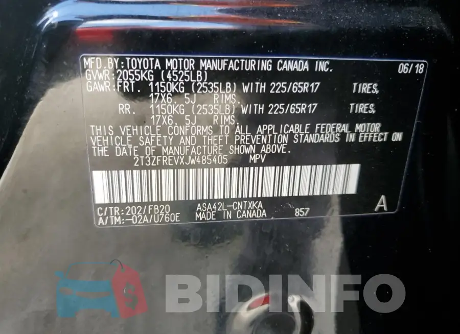 2T3ZFREVXJW485405 Photo# 14